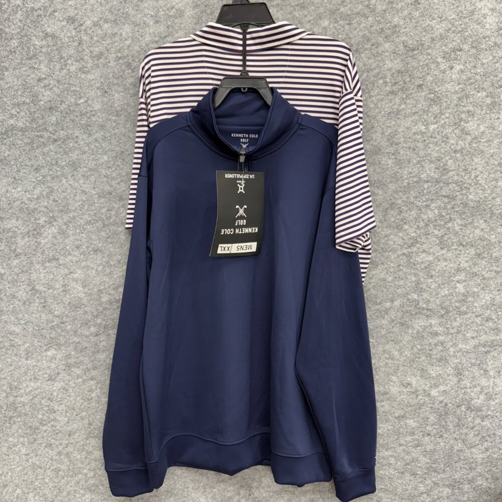 Kenneth Cole Golf Shirt Mens 1/4 Zip Pullover Activewear Golf Sweatshirt XXL NEW